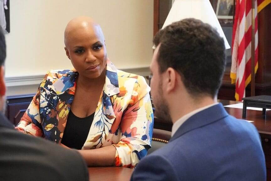 Ayanna pressley and mahmoud khalil. Rep. Pressley has called for a hearing with epstein survivors.