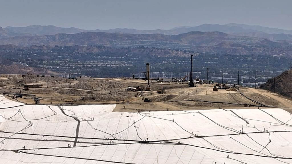 An aerial view of the Chiquita Canyon Landfill in L.A. County.