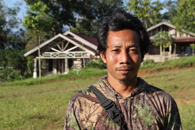 Sumitro works as a forest ranger in Lubuk Raya, where some of the last Tapanuli orangutans live. The apes risk becoming isolated by the construction of the nearby Batang Toru dam.