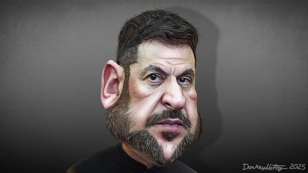 Russian oil. Caricature of Zelenskyy