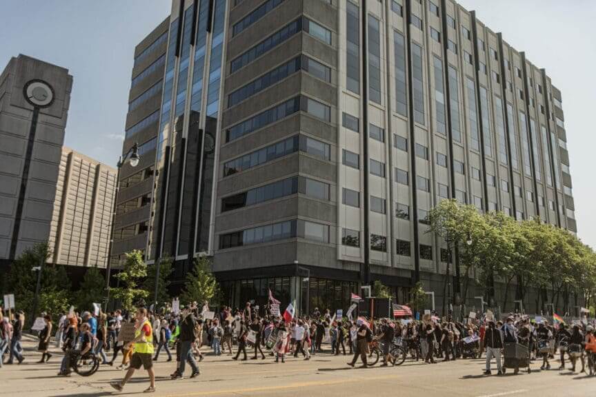 Public street protests in michigan