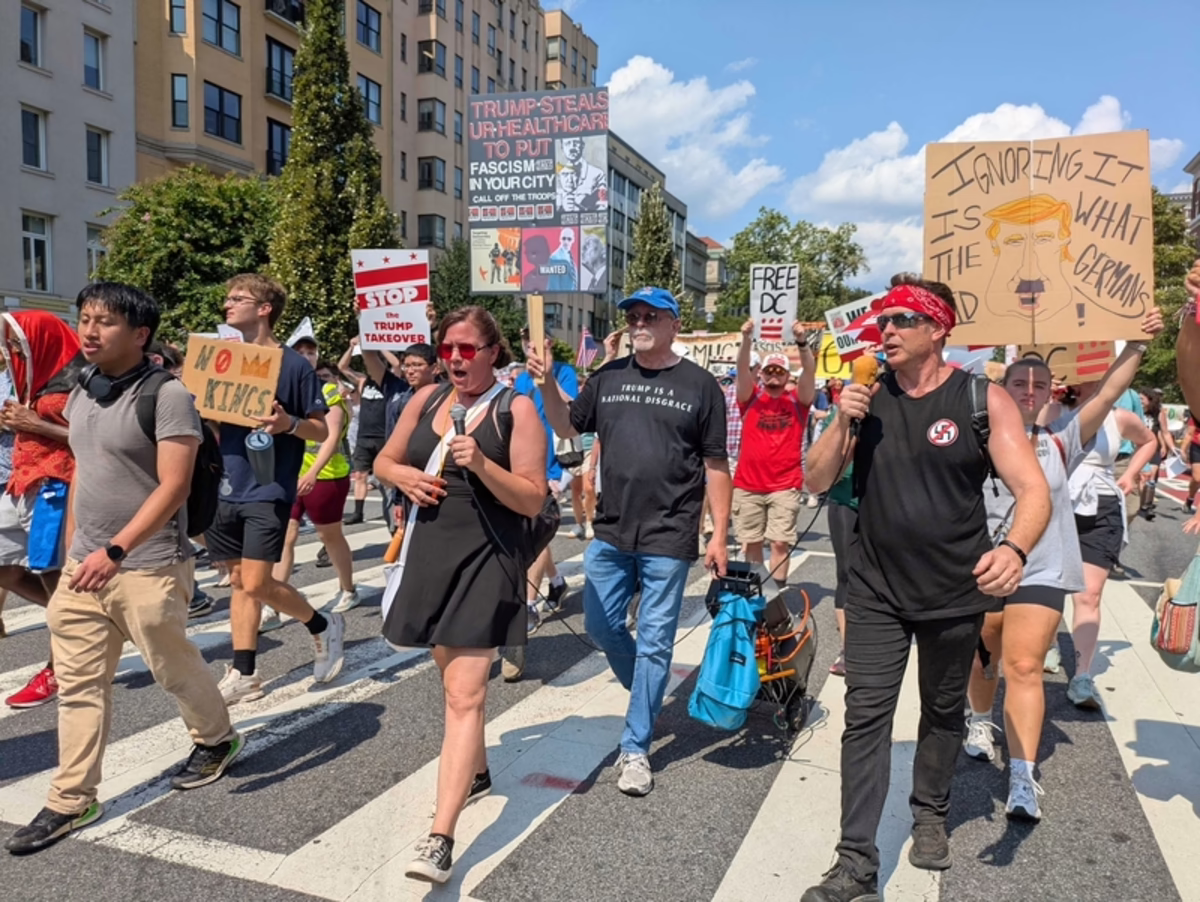 Protest against trump in dc