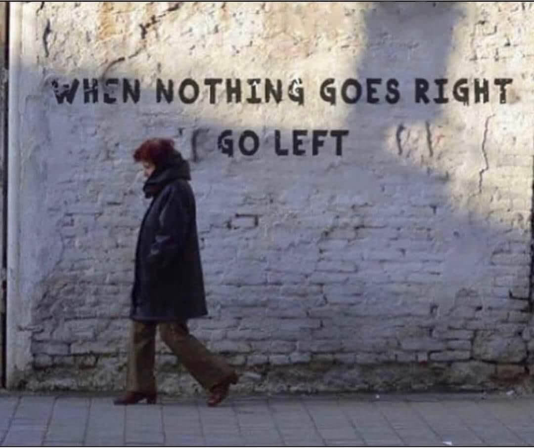 Graffiti on a wall of an inspirational quote