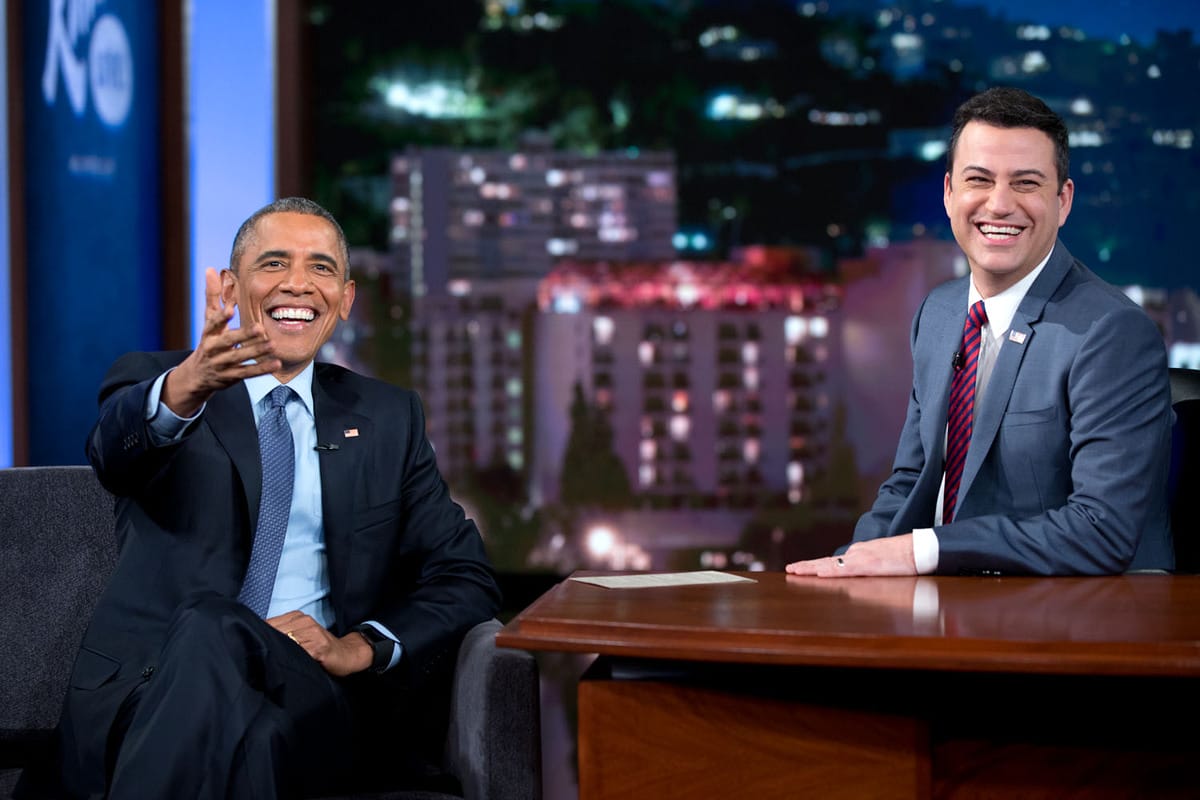 President obama on the jimmy kimmel show in 2015