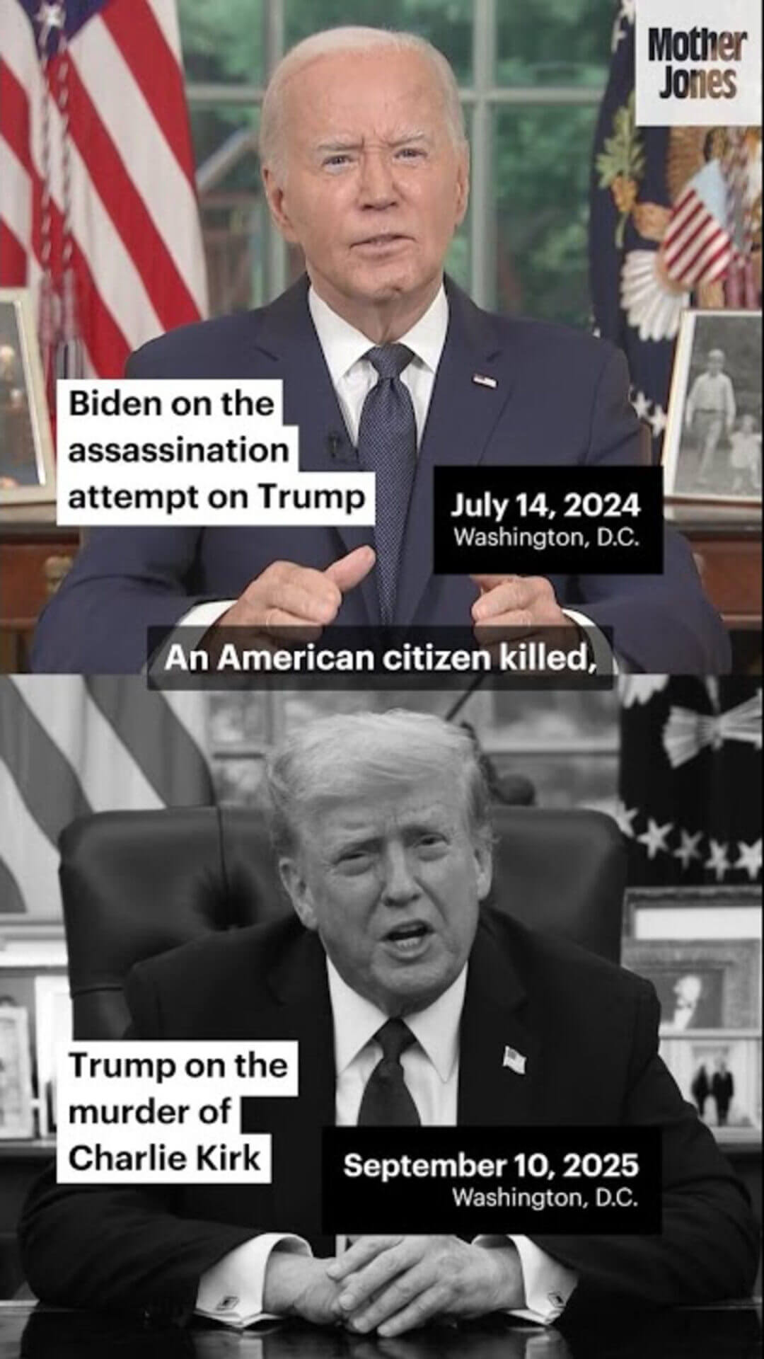 How trump responds to a national crisis