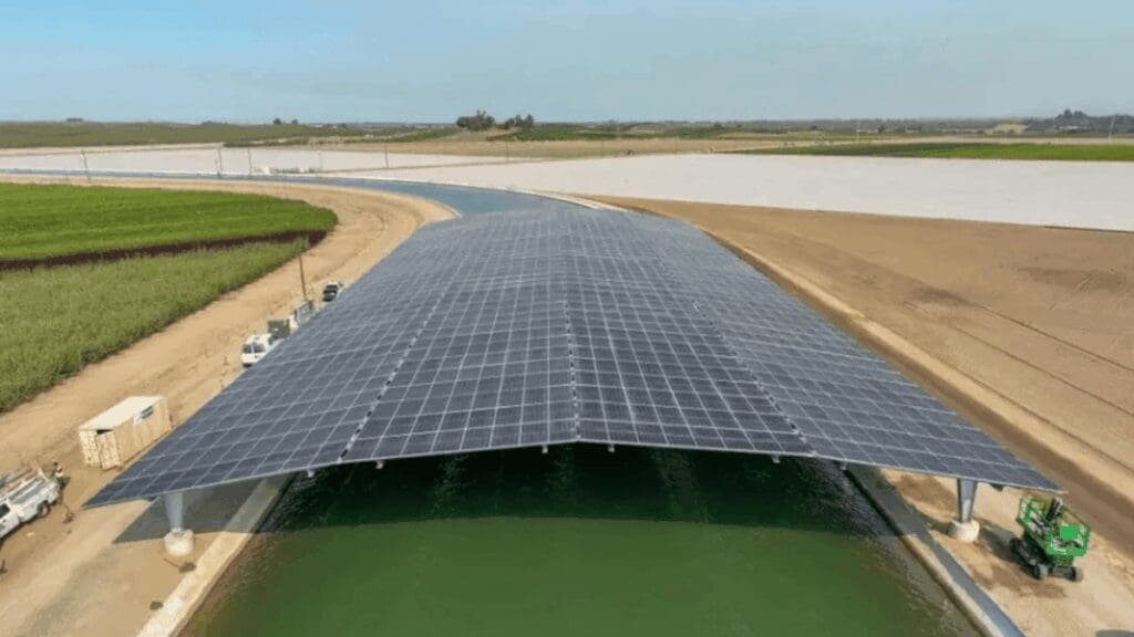 Solar canal in california