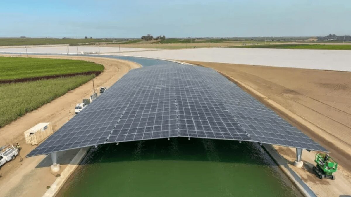 Solar canal in california