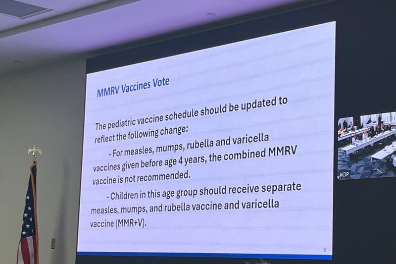 Slide discussed during the cdc vaccine meeting