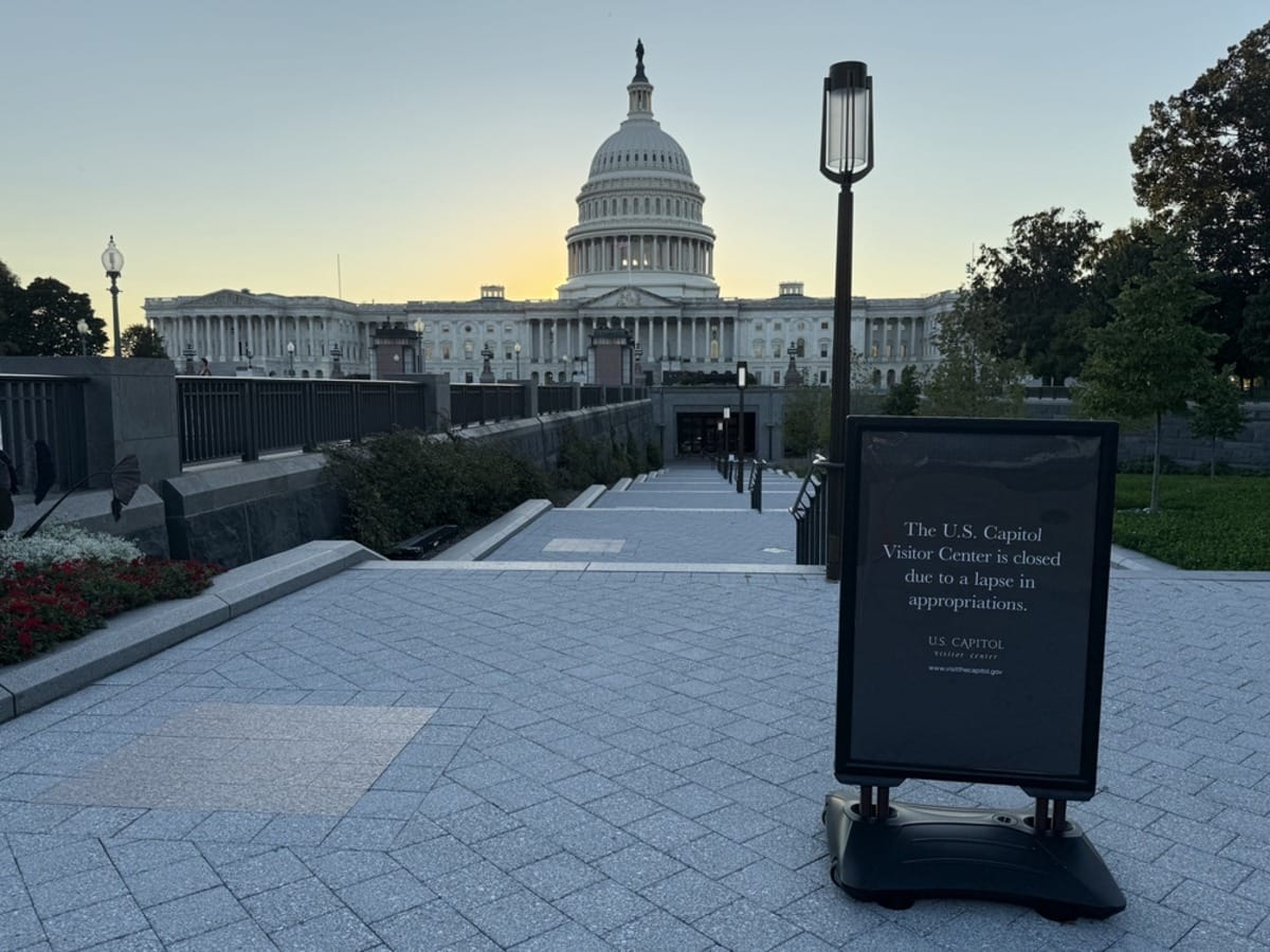 Capitol in early morning during shutdown