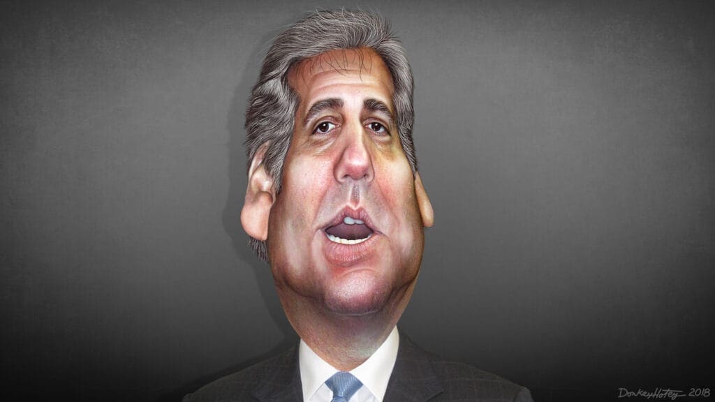 Caricature of michael cohen
