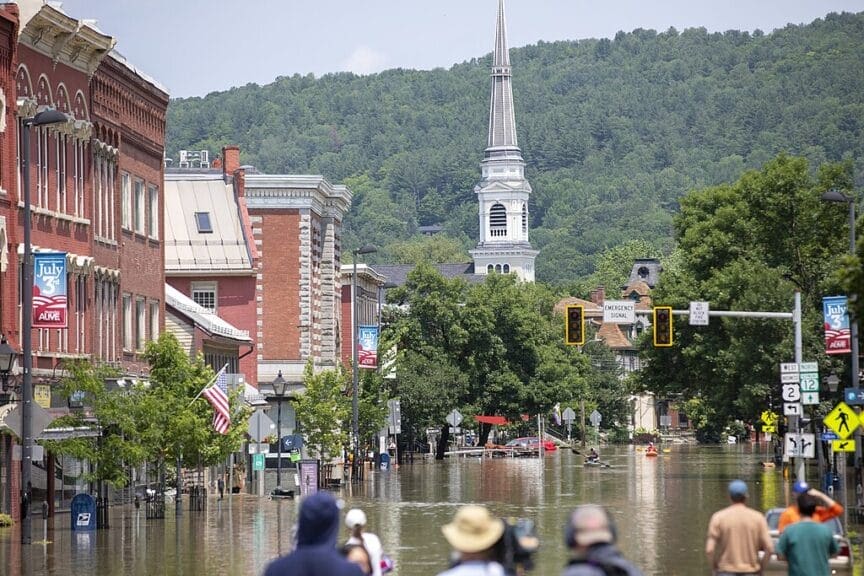 Female funding to vermont. Town in vermont flooded.