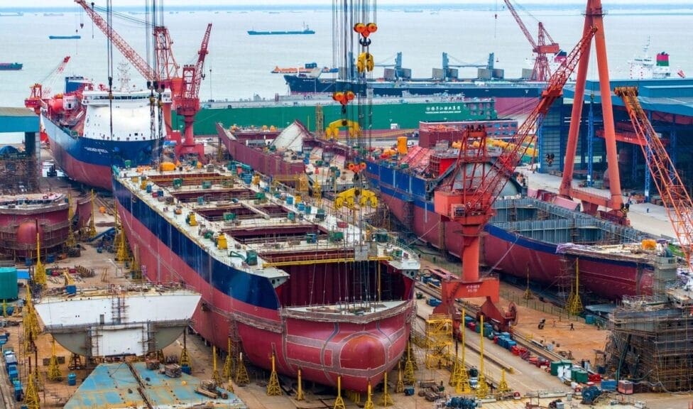 Ships under construction blue economy