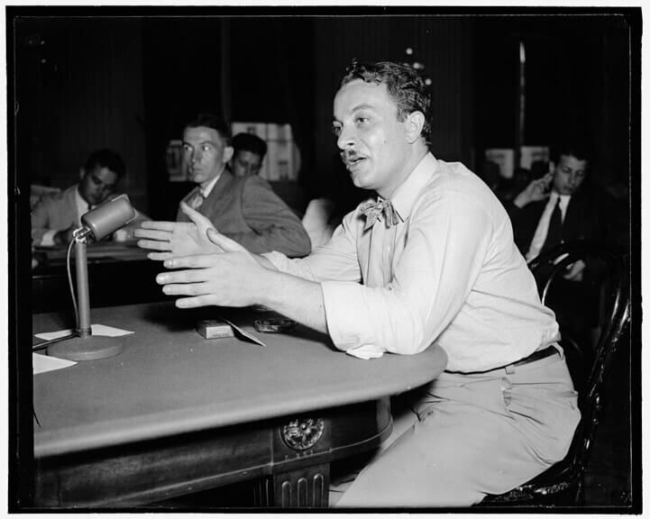 Alvin halpern testifies before the house un-american activities committee during the red scare