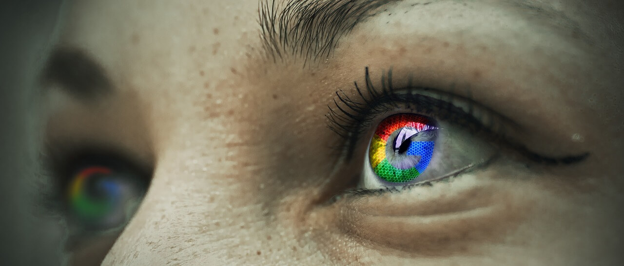 Eye with google colors