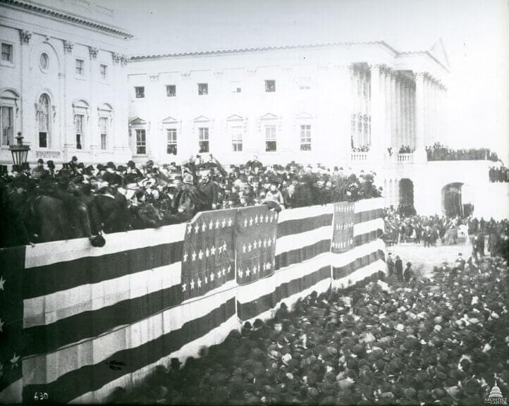 Lessons from history. Photo of the inauguration ceremony of president james garfield