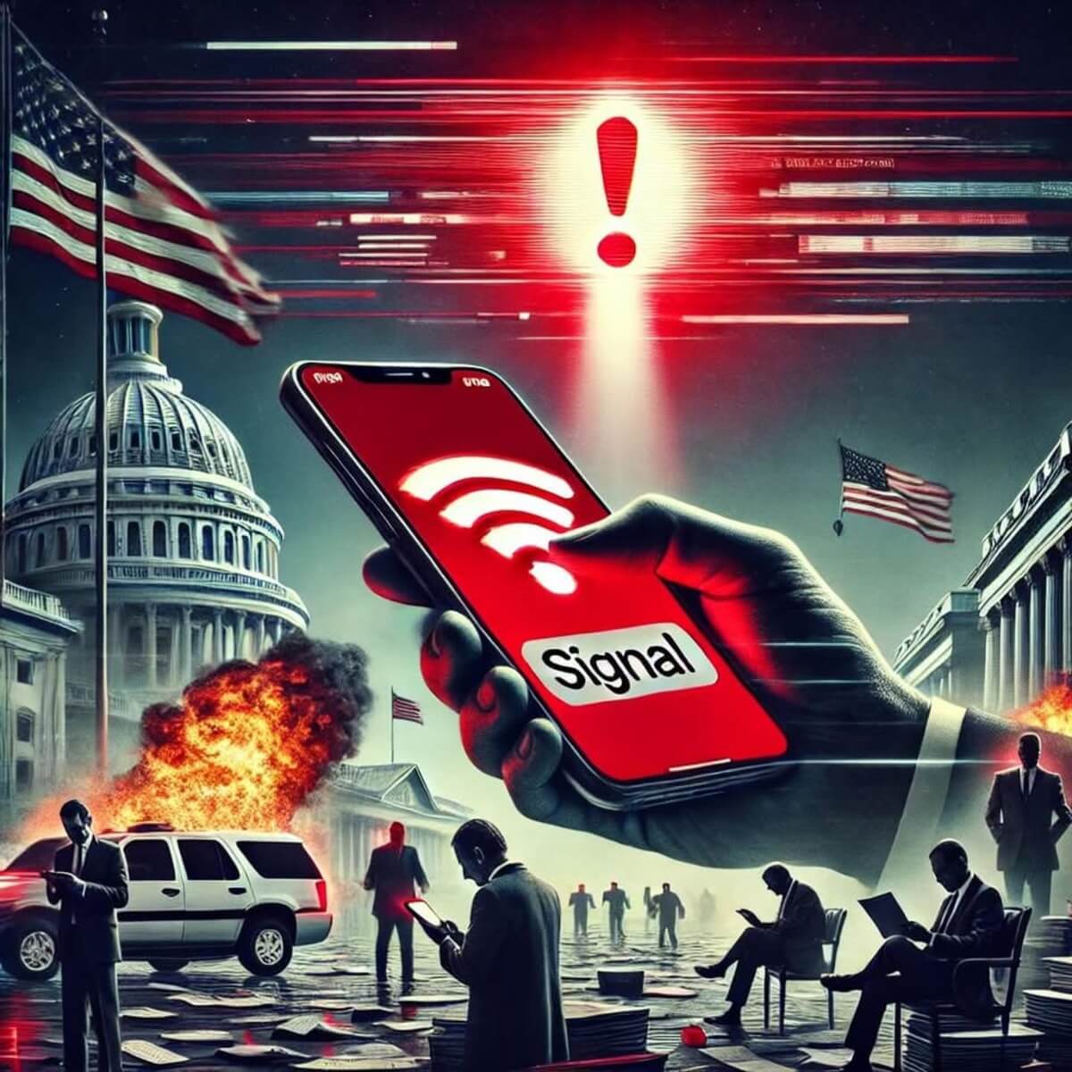 Meme about signalgate.