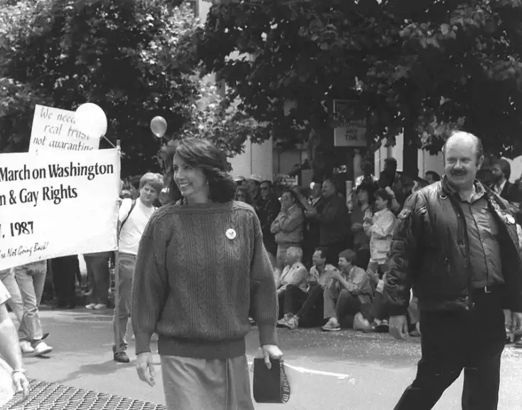 Pelosi at the second national march on washington.