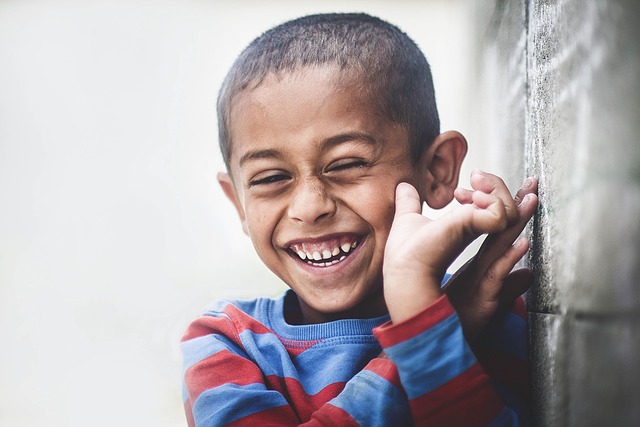 Little boy smiling kids with mental health issues