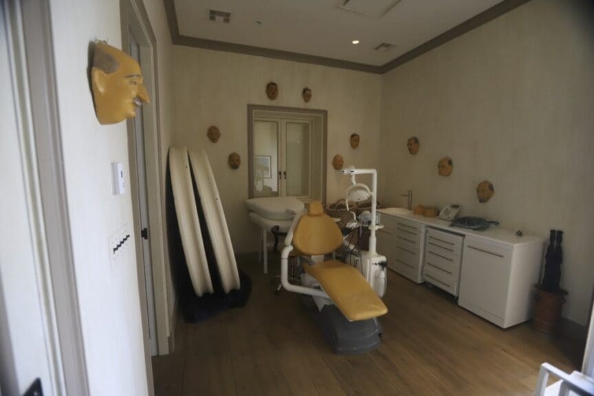 Room of dental equipment on epstein island
