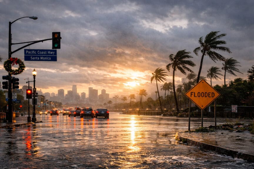 Los angeles storms christmas day