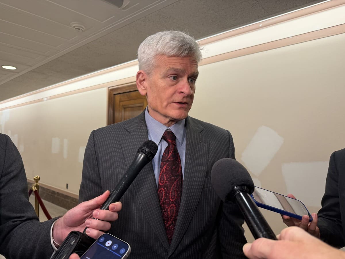 En. Bill cassidy talks with reporters in the dirksen senate office building
