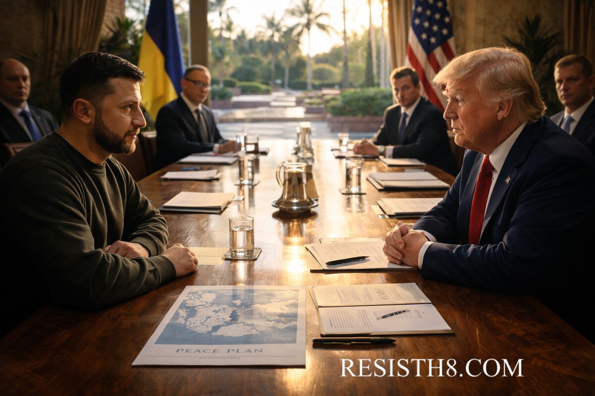 Zelenskyy trump ukraine peace talks at mar-a-lago