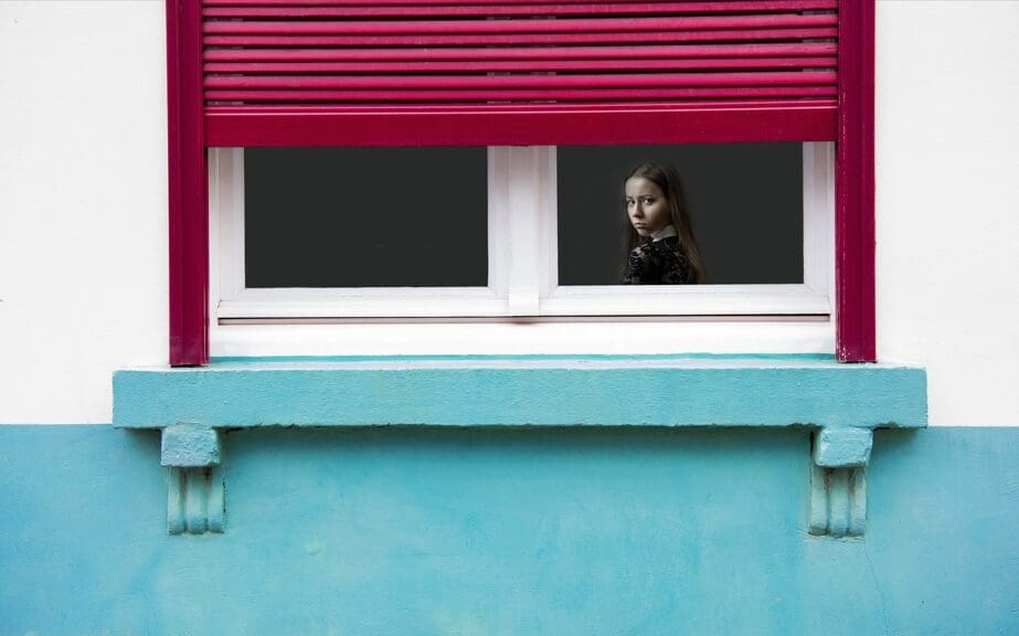 Spy on one another like this girl watching from her window
