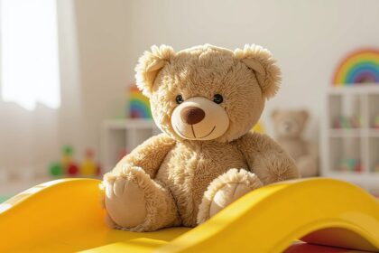 Child care price hikes a teddy bear in a preschool classroom