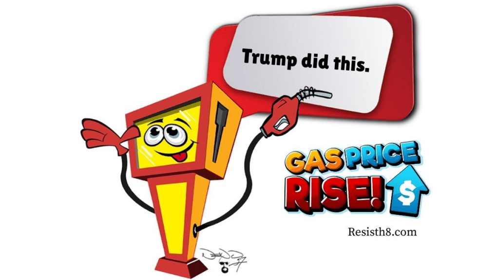 Gas pump cartoon with the message that gas prices are going up