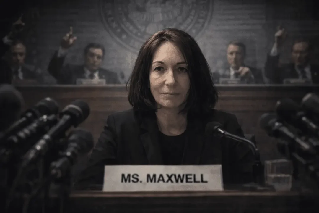 Illustration of maxwell testifying before congress