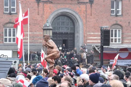 Hands off Greenland protest in Denmark