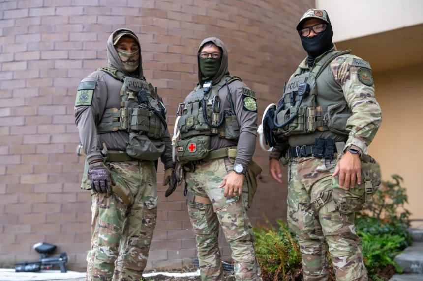 Masked ice agents secret police force