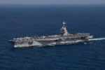 The u. S. Navy aircraft carrier uss gerald r. Ford