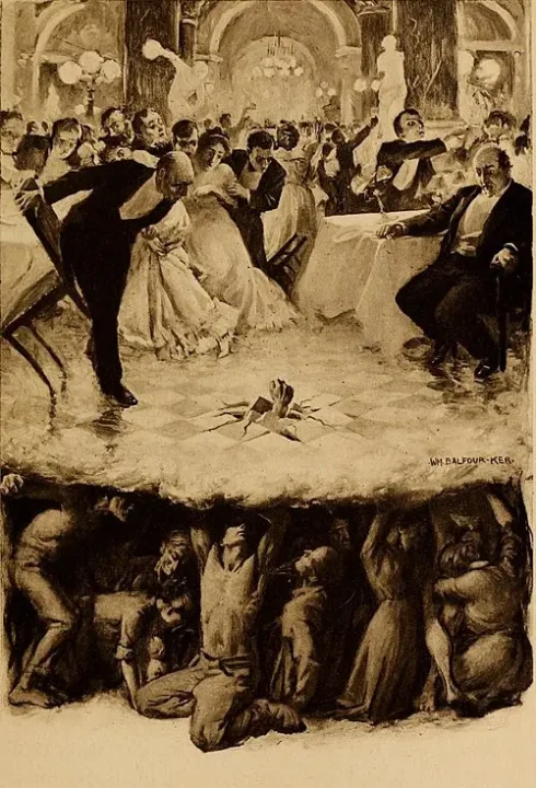 wealth gap cartoon Illustration of the wealth gap