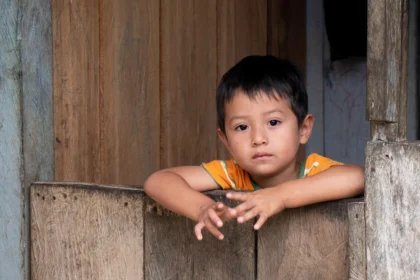 Photo of a little boy in Ecuador where Trump announced special forces deployed to Ecuador