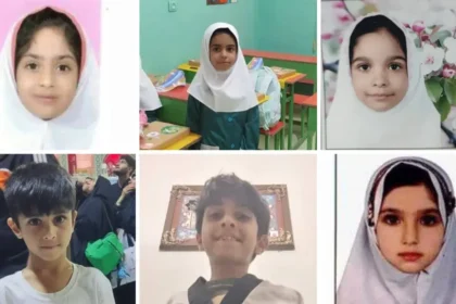 A collage of some of the children killed in the strike on a school in Iran (Minab) (Iranian media)