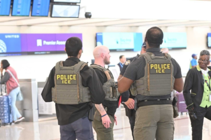 Federal immigration officers were at the Hartsfield-Jackson Atlanta International Airport on Monday, March 23, 2026, to help with airport security as the partial shutdown continues. The airport was telling travelers to prepare for at least four-hour wait times to get through security Monday.