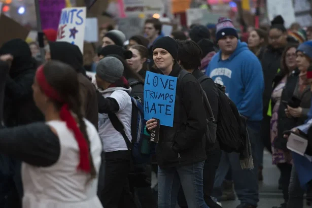Conversion therapy ban, anti-hate protest sign