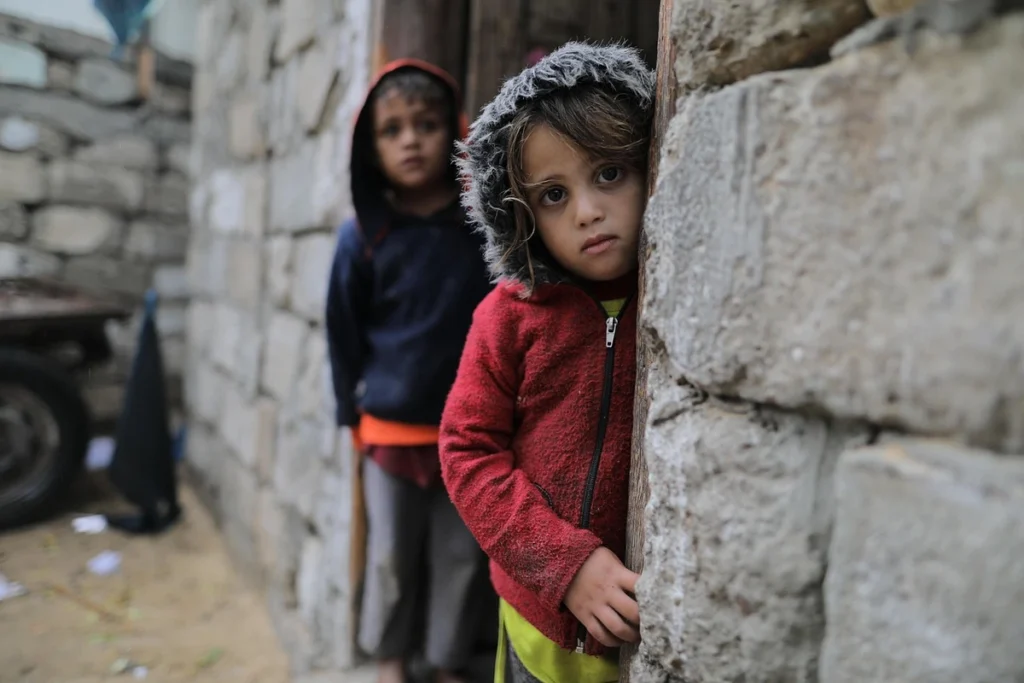 Violence continues in gaza. Children in the war-torn strip