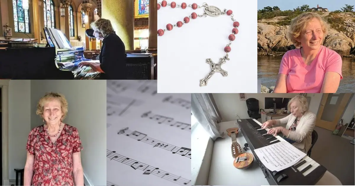 Rachel burckardt, a trans composer in a collage