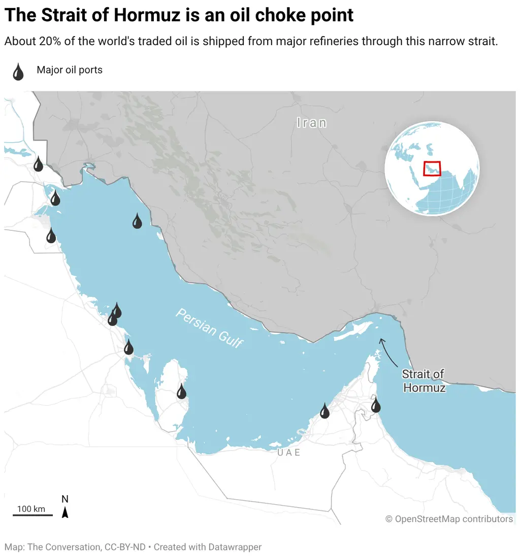 strait of hormuz oil Map of the strait of hormuz