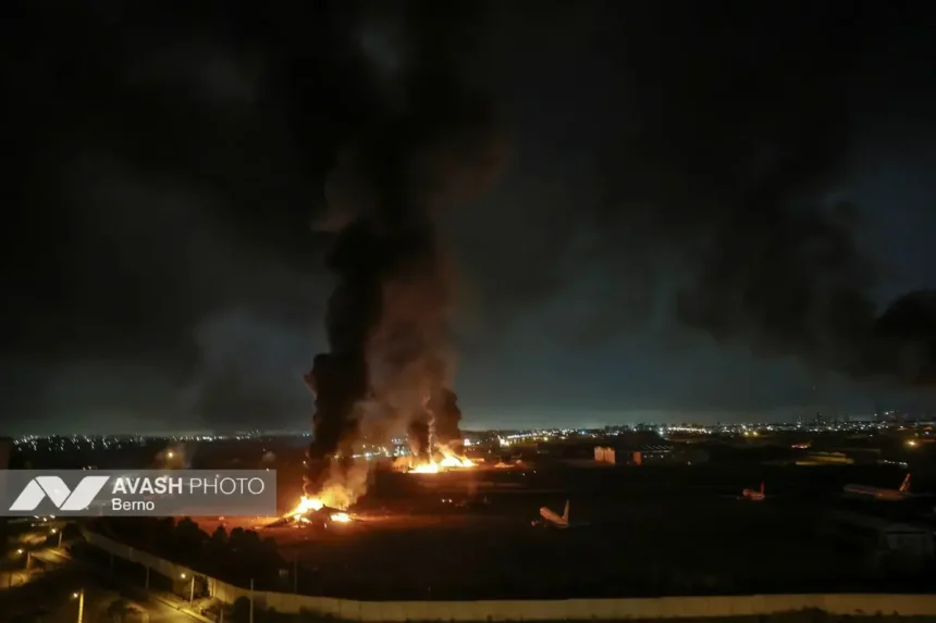 Black smoke in iran