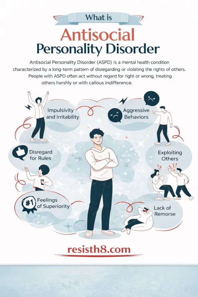 Antisocial personality disorder aspd infographic
