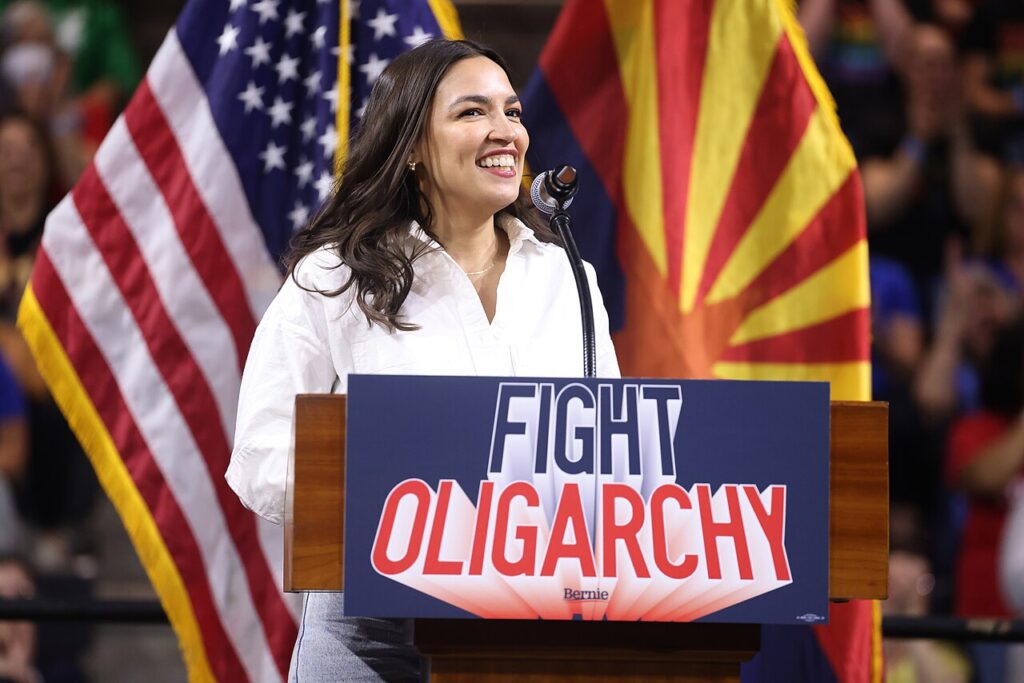 Aoc speaks in arizona on her and sanders’ oligarchy tour