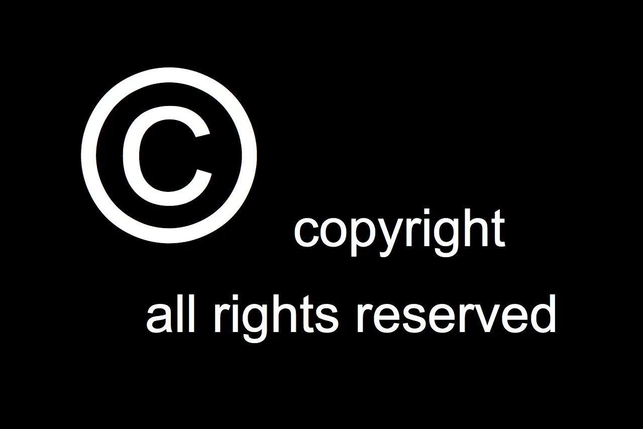 Copyright symbol all rights reserved dmca