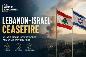 Lebanon-Israel ceasefire explained. Both flags