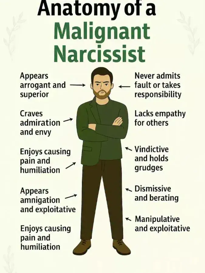 Aspd malignant narcissist infographic
