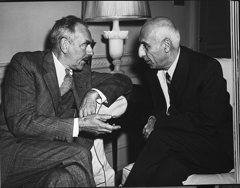 prime minister mohammed mossadegh of iran speaking with dean acheson Secretary dean acheson (right) confers with prime minister mohammed mossadegh of iran (left) at the walter reed army medical center in washington d. C.