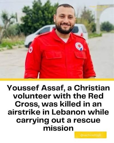 Israel is killing paramedics in lebanon like youssef assaf