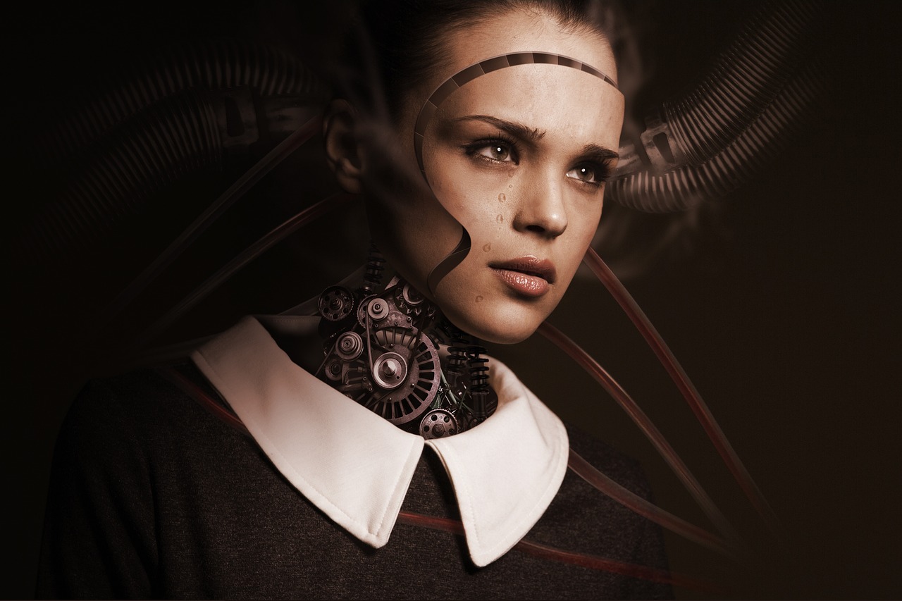 Part woman, part robot made with AI